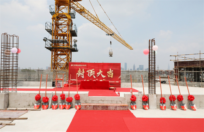 2025年5月22日，江苏公司承建的步步高至美科技广场项目如期封顶。